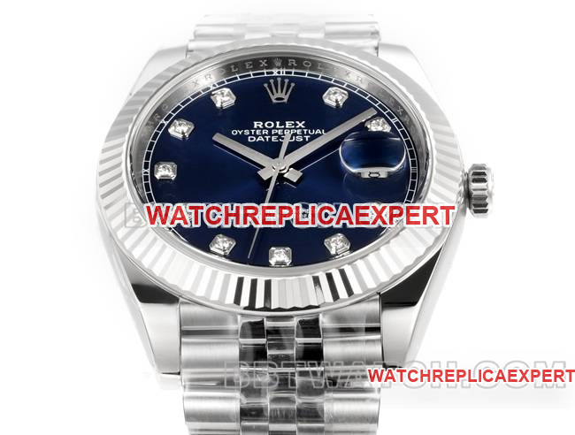 collectible watch log JF factory Rolex deep blue dial3235 mechanical 41mm front live photo