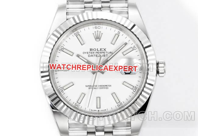 top-tier watch JF factory Rolex log white dial3235 mechanical 41mm front live photo