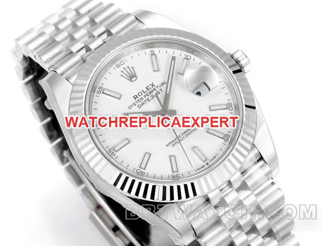 top-tier watch JF factory Rolex log white dial3235 mechanical 41mm front live photo
