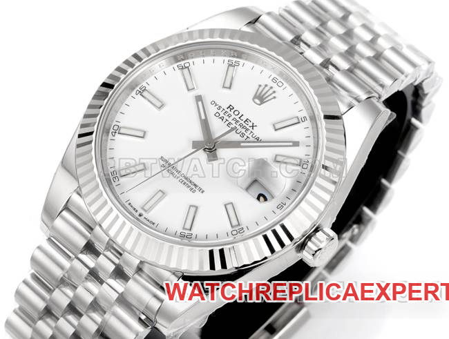 top-tier watch JF factory Rolex log white dial3235 mechanical 41mm front live photo