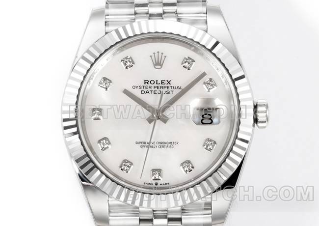 collectible watch JF factory Rolex log dial 3235 mechanical 41mm front live photo