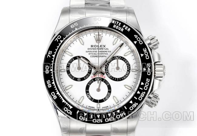 1:1replica watch JF factory Rolex Daytonawhite dial4131 mechanical 40mm front live photo