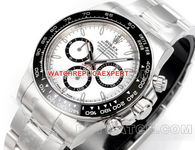 1:1replica watch JF factory Rolex Daytonawhite dial4131 mechanical 40mm front live photo