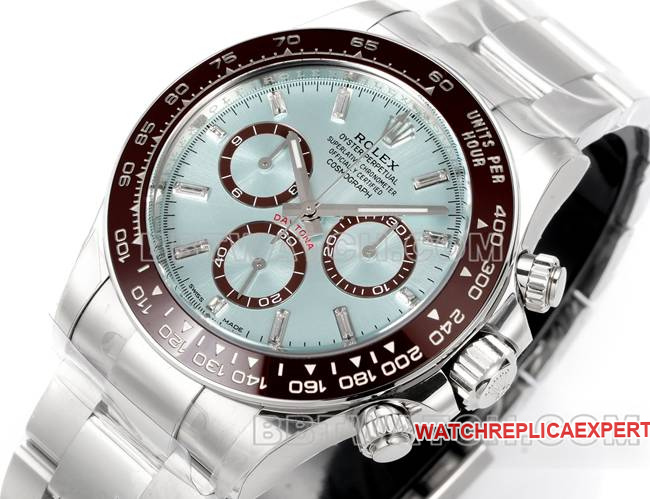1:1replica watch JF factory DaytonaRolex ice blue dial4131 mechanical 40mm front live photo