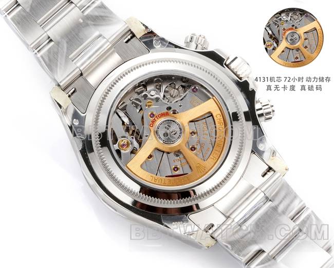 watch JF factory DaytonaRolex ice blue dial4131 mechanical 40mm caseback live photo