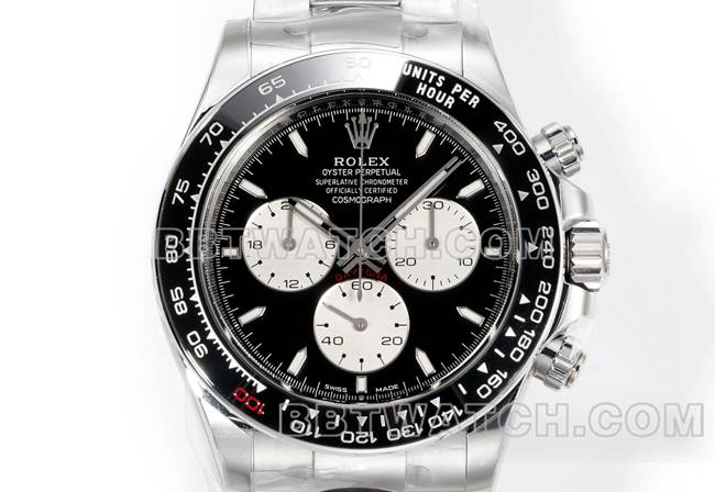 collectible watch JF factory DaytonaRolexblack dial4132 mechanical 40mm front live photo