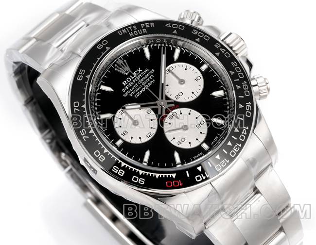 collectible watch JF factory DaytonaRolexblack dial4132 mechanical 40mm front live photo