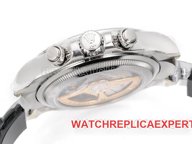 collectible watch JF factory DaytonaRolexblack dial4132 mechanical 40mm side live photo