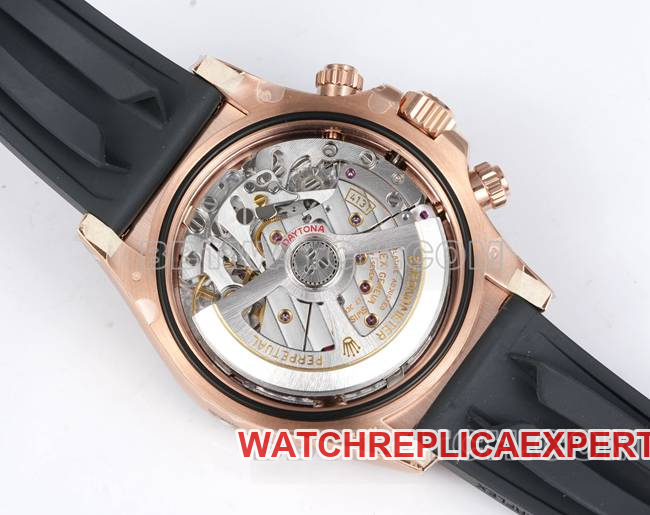 top-tier watch DaytonaJF factory Rolex brown plate rose gold4131 mechanical rubber braceletcaseback live photo