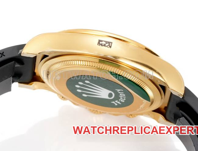collectible watch DaytonaJF factory Rolex ice blue dialyellow gold4131 mechanical rubber braceletside live photo