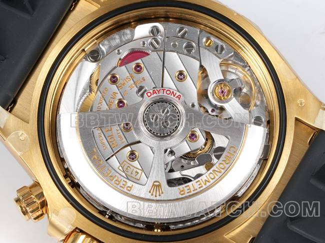 collectible watch DaytonaJF factory Rolex ice blue dialyellow gold4131 mechanical rubber braceletcaseback live photo