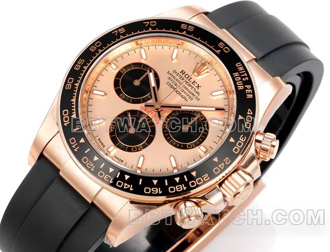 watch DaytonaJF factory Rolexrose gold disc rose gold case 4131 mechanical front live photo