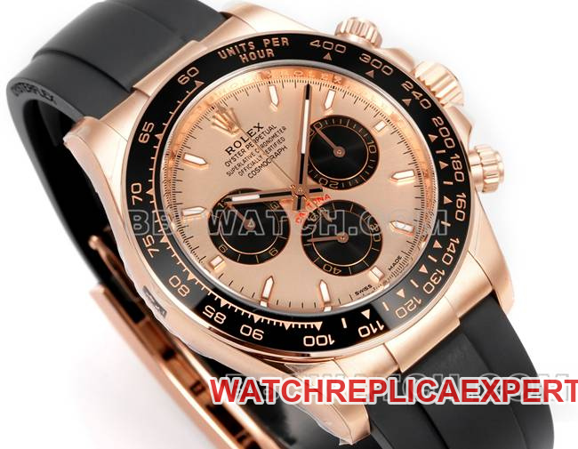 watch DaytonaJF factory Rolexrose gold disc rose gold case 4131 mechanical front live photo