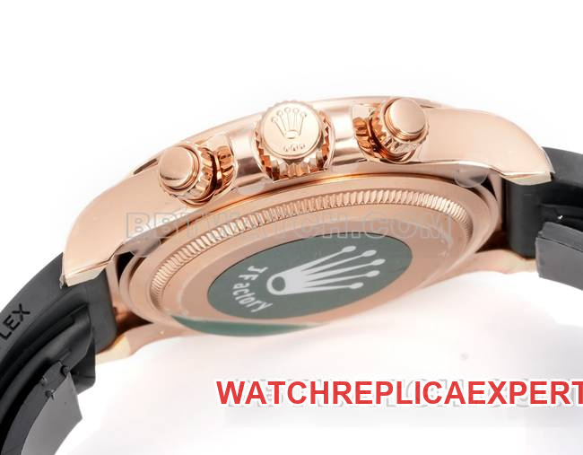 watch DaytonaJF factory Rolexrose gold disc rose gold case 4131 mechanical side live photo