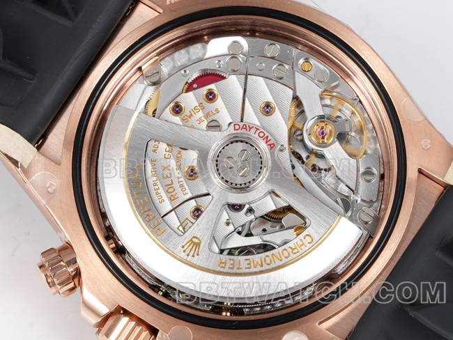 watch DaytonaJF factory Rolexrose gold disc rose gold case 4131 mechanical caseback live photo