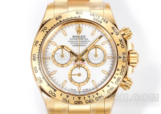 collectible watch RolexJF factory Daytonawhite dialyellow gold case 4131 mechanical steel braceletfront live photo