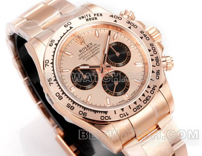 1:1replica watch RolexJF factory Daytonarose gold disc rose gold case 4131 mechanical steel braceletfront live photo