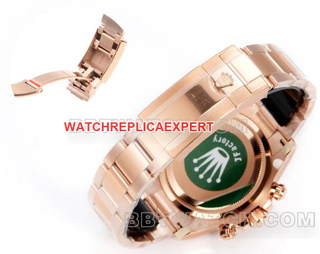 1:1replica watch RolexJF factory Daytonarose gold disc rose gold case 4131 mechanical steel braceletbraceletlive photos