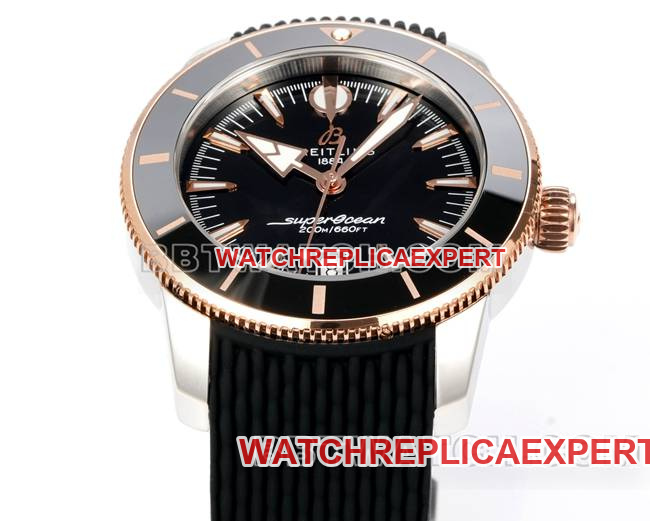 top-tier watch super ocean culture BLS factory Breitlingblack dial rubber braceletfront live photo