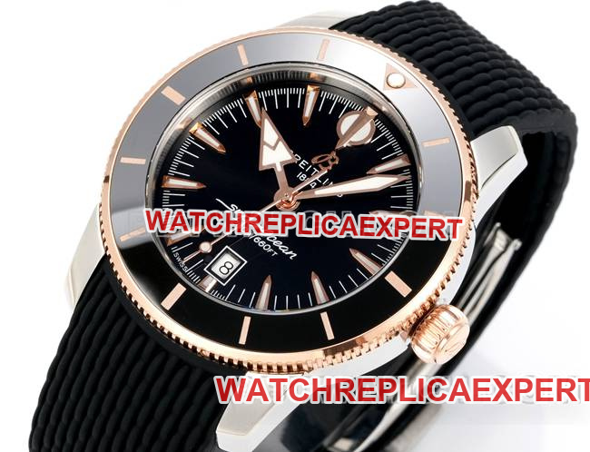 top-tier watch super ocean culture BLS factory Breitlingblack dial rubber braceletfront live photo
