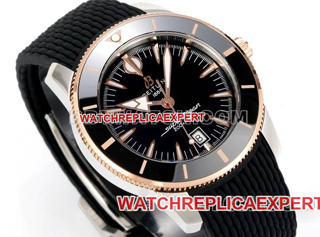 top-tier watch super ocean culture BLS factory Breitlingblack dial rubber braceletfront live photo