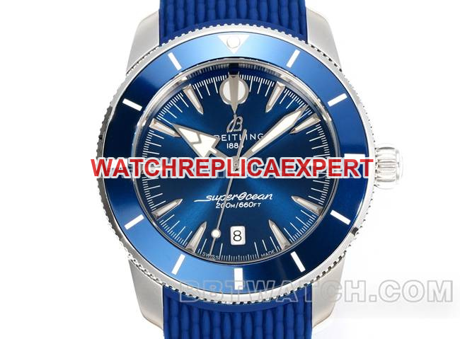 collectible watch super ocean culture BLS factory Breitlingblue dial rubber braceletfront live photo