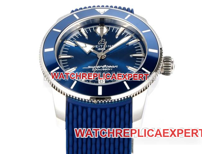 collectible watch super ocean culture BLS factory Breitlingblue dial rubber braceletfront live photo