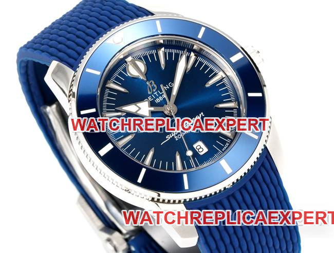 collectible watch super ocean culture BLS factory Breitlingblue dial rubber braceletfront live photo