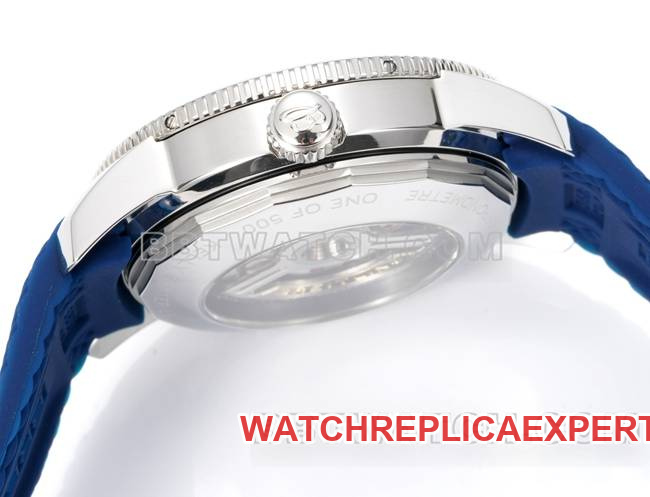 collectible watch super ocean culture BLS factory Breitlingblue dial rubber braceletside live photo
