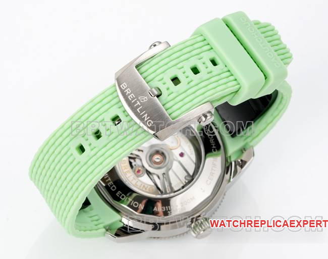 1:1replica watch super ocean culture BLS factory Breitling light green dial rubber braceletbraceletlive photos