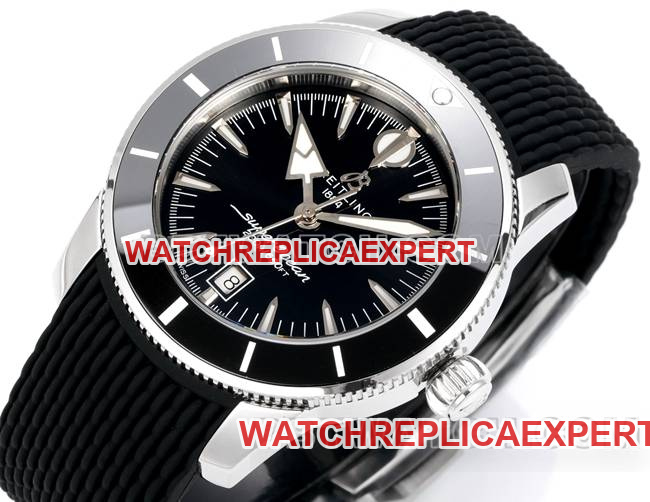Watch Super Ocean Culture BLS Factory Breitlingblack Dial Rubber Braceletfront Live Photo