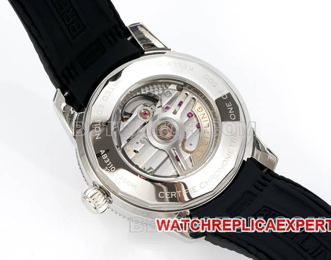 Watch Super Ocean Culture BLS Factory Breitlingblack Dial Rubber Bracelet Caseback Live Photo