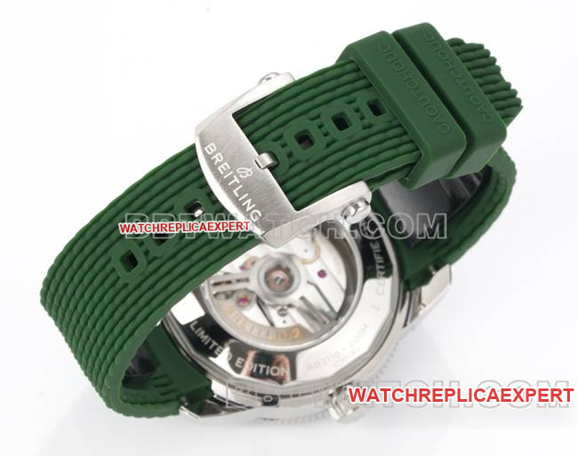 collectible watch superocean culture BLS factory Breitlinggreen dial rubber braceletbraceletlive photos