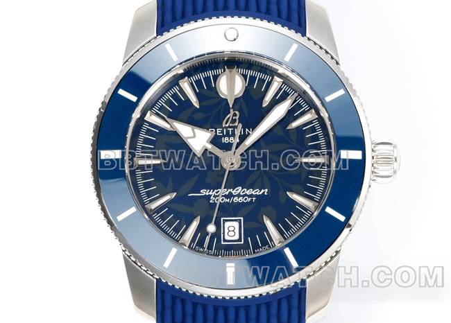 top-tier watch BLS factory super ocean culture Breitlingblue dial rubber braceletfront live photo