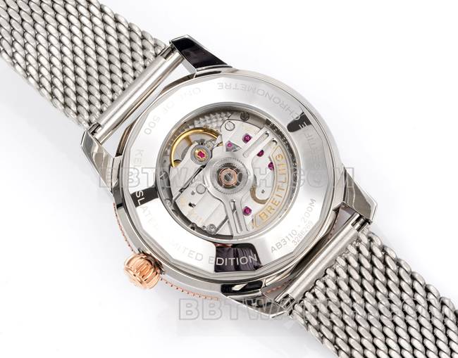1:1replica watch BLS factory super ocean culture Breitlingblack dialrose gold steel braceletcaseback live photo
