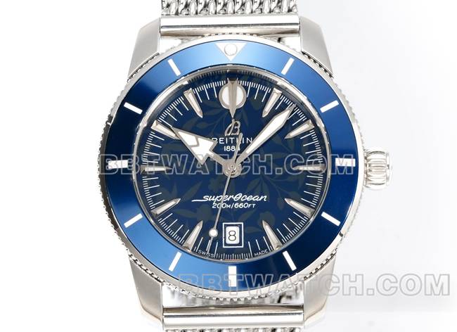 watch BLS factory super ocean culture Breitlingblue dial steel braceletfront live photo