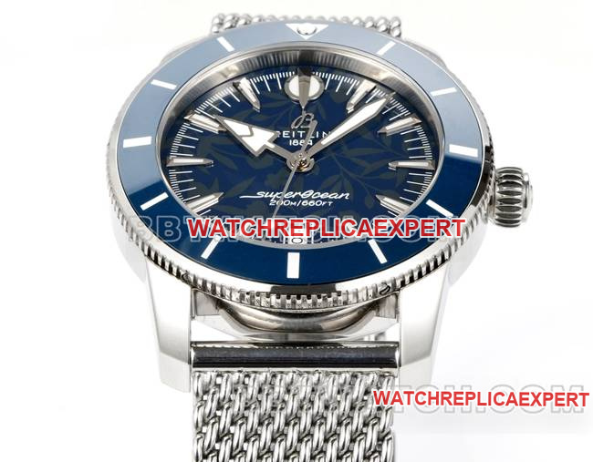 watch BLS factory super ocean culture Breitlingblue dial steel braceletfront live photo