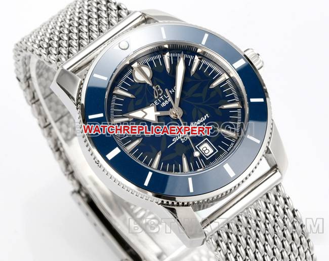 watch BLS factory super ocean culture Breitlingblue dial steel braceletfront live photo