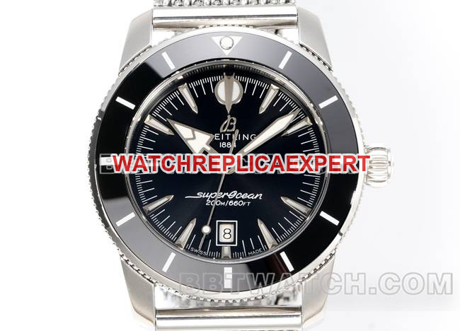 BLS factory top-tier watch super ocean culture Breitlingblack dial steel braceletfront live photo