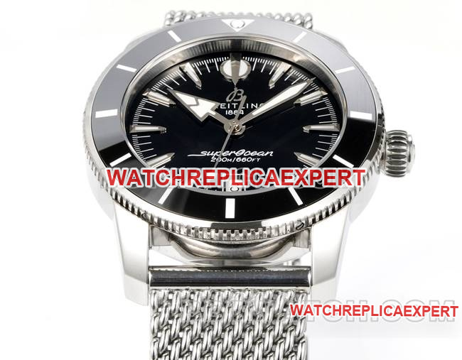 BLS factory top-tier watch super ocean culture Breitlingblack dial steel braceletfront live photo