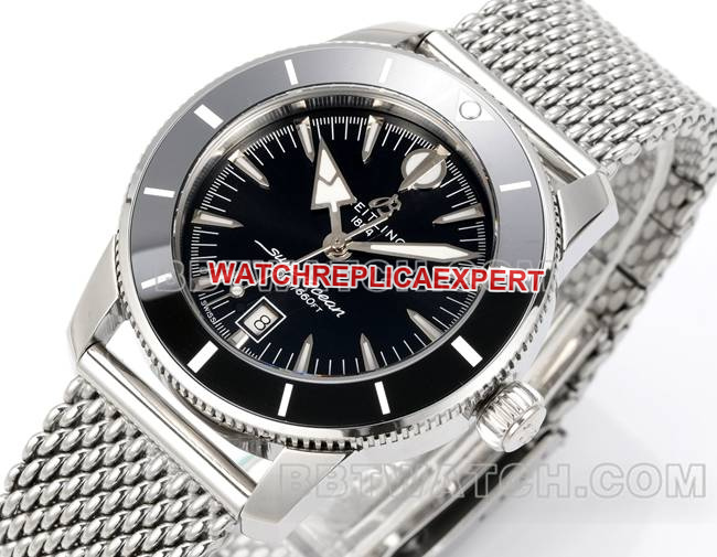 BLS factory top-tier watch super ocean culture Breitlingblack dial steel braceletfront live photo