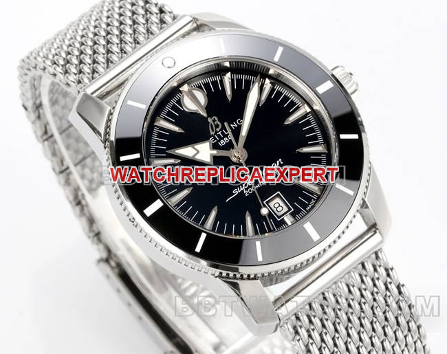 BLS factory top-tier watch super ocean culture Breitlingblack dial steel braceletfront live photo