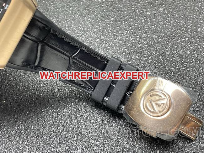 top-tier watch ABF factory Frank Muller V45black dialrose gold shell leather braceletbraceletlive photos