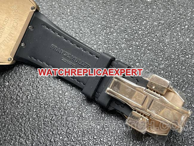 top-tier watch ABF factory Frank Muller V45black dialrose gold shell leather braceletclasp live photos