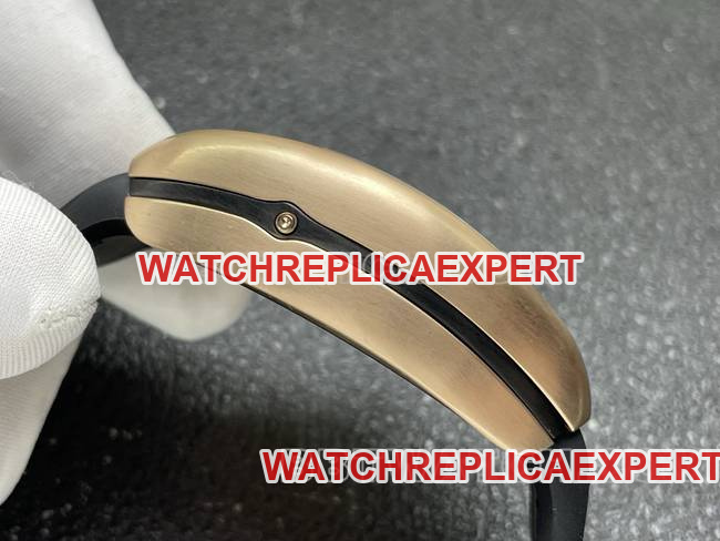 top-tier watch ABF factory Frank Muller V45black dialrose gold shell leather braceletside live photo
