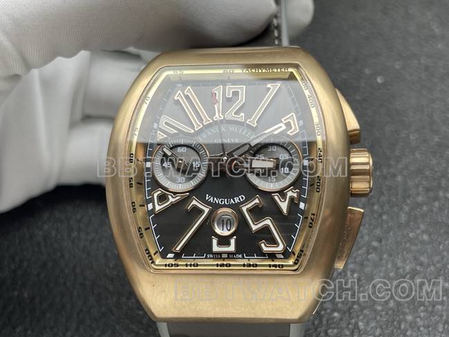 collectible watch ABF factory Frank Muller V45 gray plate rose gold shell leather braceletfront live photo