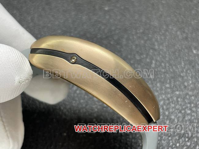 collectible watch ABF factory Frank Muller V45 gray plate rose gold case leather braceletside live photo