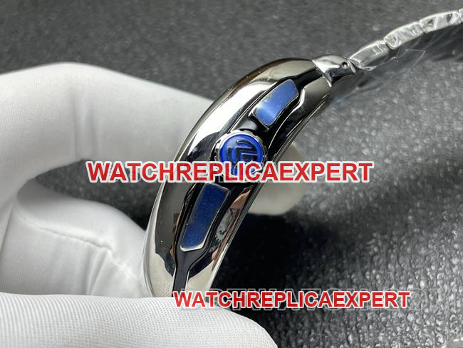 1:1replica watch ABF factory Frank Muller V45blue dial steel braceletside live photo