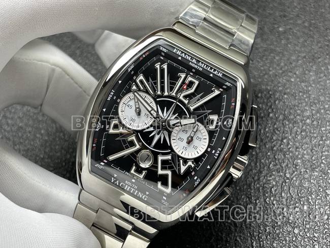 watch ABF factory Frank Muller V45black dial steel braceletfront live photo