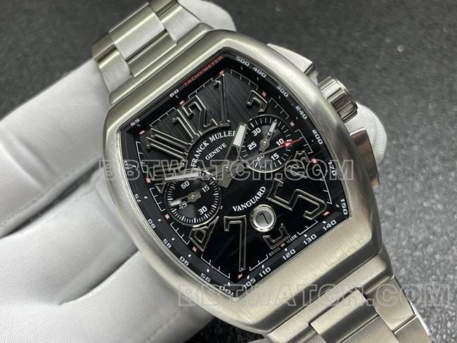 collectible watch ABF factory Frank Muller V45black dial steel braceletfront live photo